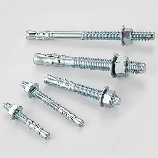 5/16 × 2-3/4" Inch 100 Pcs Standard Fasteners for Heavy-Duty Zinc Wedge Anchors for Cement and Concrete