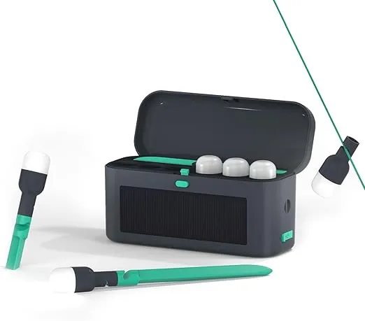MPOWERD Luci Solar Site Lights: Stringless String Lights, Six Detachable Mini Camping Lights with Tent Stakes and Charging Case | Lights 1,000 sq ft | Rechargeable via Solar and USB | Lasts 20 Hours