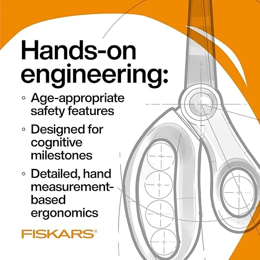 Fiskars 5" Pointed-Tip Scissors Classpack for Kids Ages 4-7 with Art Caddy Organizer (24-Pack), Kids Scissors for School or Crafting, Back to School Supplies, Assorted Colors