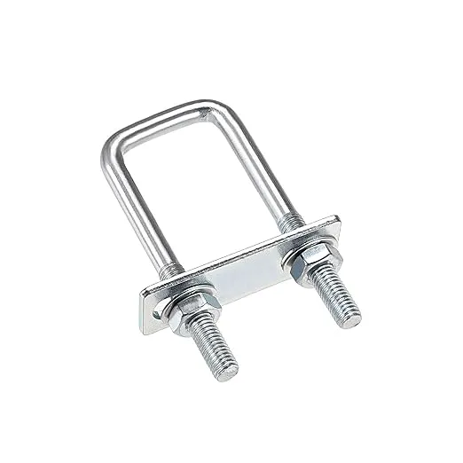 uxcell Square U-Bolts 1"(25mm) Inner Width 90mm Length Carbon Steel M8 with Nuts, Frame Plate, Round Washers