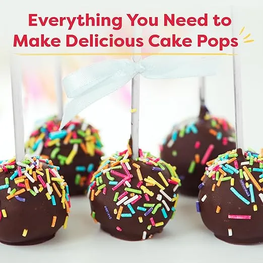 Baketivity DIY Cake Pop Baking Kit for Kids - Premeasured Ingredients, Decorating Supplies