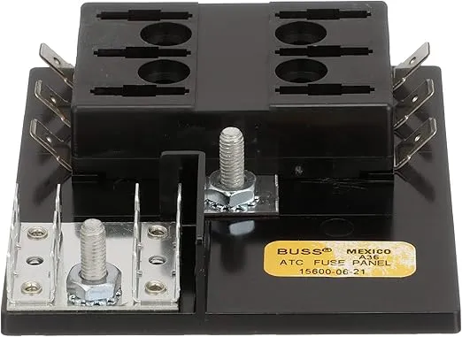 Seachoice Fuse Block ATO/ATC, 6 Gang Ground Bar 12V
