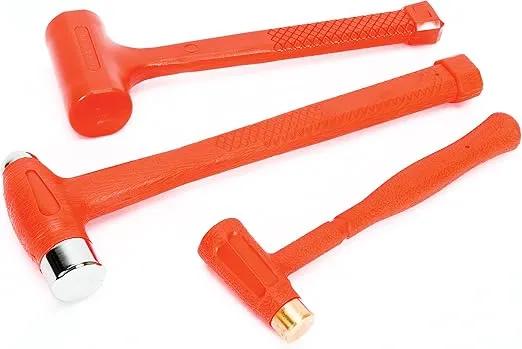 Titan 63133 3-Piece Dead Blow Hammer Set - Includes 16oz Ball Pein, 12oz Brass and 8oz Dead Blow