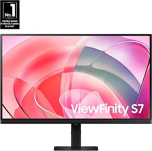 SAMSUNG 32-Inch ViewFinity S7 (S70D) Series 4K UHD High Resolution Monitor with HDR10, Multiple Ports, Easy Setup Stand, Advanced Eye Care, LS32D702EANXGO, 2024