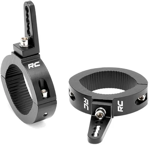 Rough Country Adjustable LED Light Clamps for 2.5-3" Roll Bars - 70172 Black