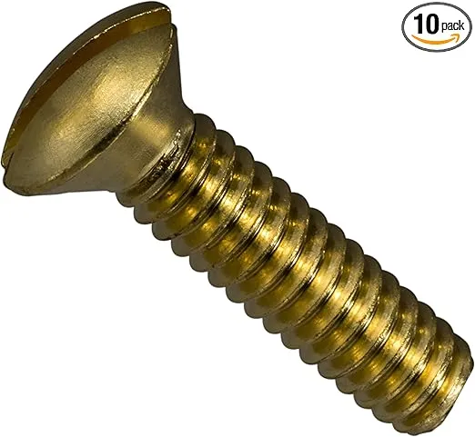 014973130176 Slotted Oval Machine Screws, 1/4-20 x 1, Piece-10