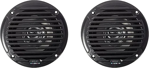 Jensen MS5006BR Black 5.25" Dual Cone Waterproof Speakers