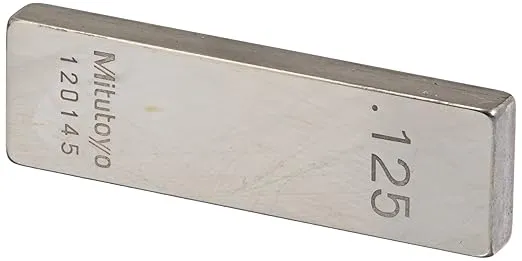 Mitutoyo Steel Rectangular Gage Block, ASME Grade 0, 0.100" Length