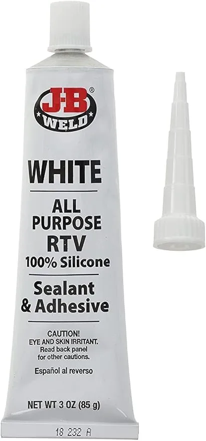 J-B Weld 31312 White All-Purpose RTV Silicone Sealant and Adhesive - 3 oz.
