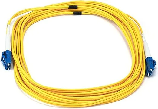 Monoprice Single Mode Fiber Optic Cable - LC to LC, 9/125 Type, Duplex, UL Rated, 2.0mm Outer Diameter, 5 Meter, Yellow
