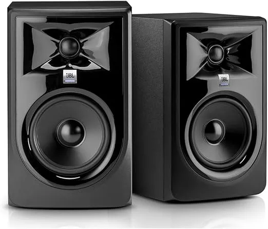 JBL Professional 308P MkII 8-Inch, 2-Way, Powered, Active Monitor Speaker for Near Field Music Production, Studio Monitor, Desktop Computer, Hi-Fi Audio. Sold individually, Black