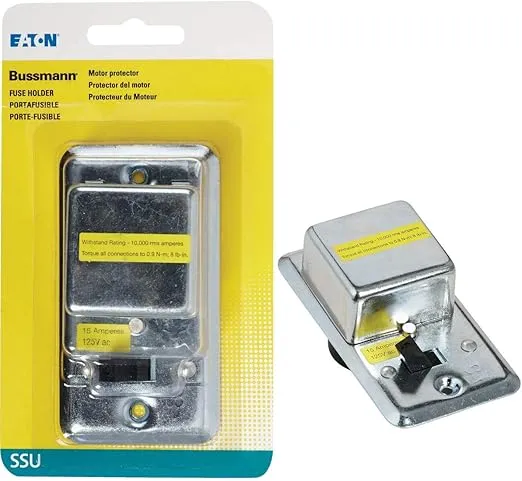 Cooper BP/SSU Bussman Switch & Fuse Holder, Gray