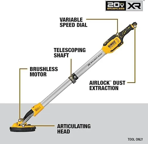 DEWALT 20V MAX Cordless Drywall Sander, Tool Only (DCE800B)