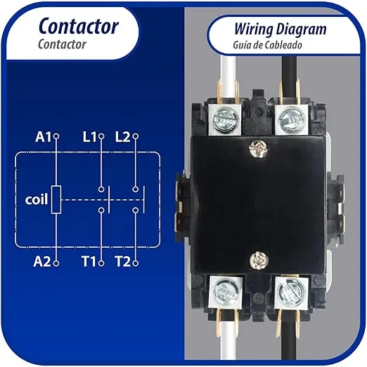 Appli Parts APAC-230240 Heavy Duty 2 Poles Contactor 30 Amp 240 Volts Coil Replacement for ac Compressor and Electrical Applications UL Certified 476929