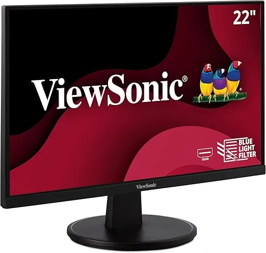 ViewSonic VS2247-MH 22 Inch 1080p Monitor with 75Hz, FreeSync, Thin Bezels, Eye Care, HDMI, VGA Inputs for Home and Office