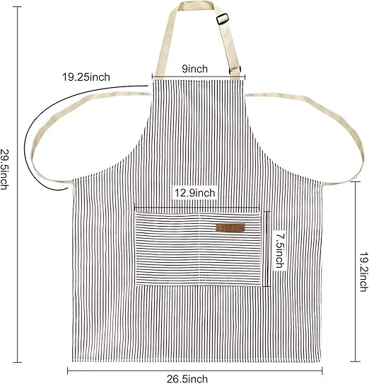 2 Pack Apron, Cooking Kitchen Aprons, Adjustable Bib Apron with 2 Pockets for Men Women Chef Apron