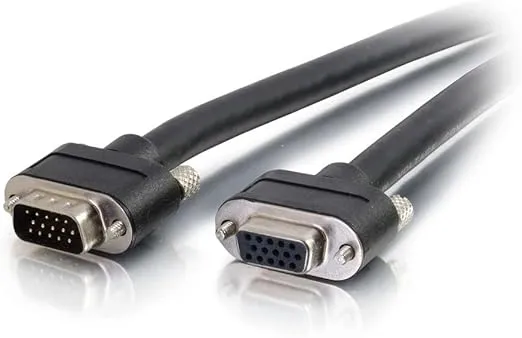 C2G Legrand VGA Video Extension Cable, 1 Foot In-Wall VGA Cable, CMG-Rated VGA Male to Female Extension Cord, 1 Count, C2G 50235