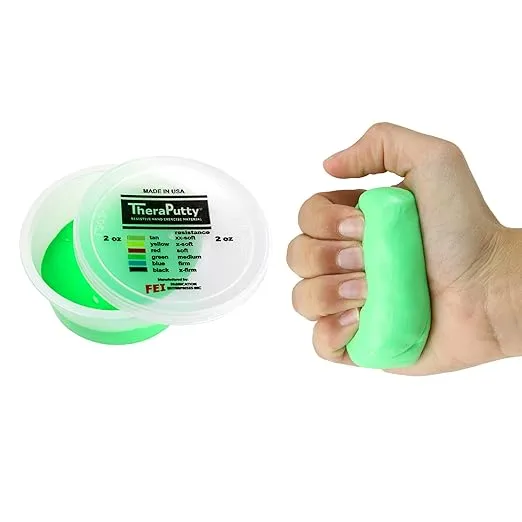CanDo TheraPutty Standard Hand Exercise Putty For Rehabilitation, Exercises, Hand Therapy, Occupational Therapy, Hand Strengthening, Improve Motor Skills, Stress Relief 2-ounce
