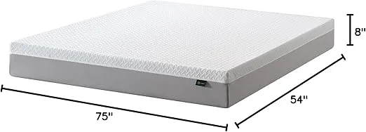 ZINUS 8 Inch Green Tea Essential Memory Foam Mattress [New Version], Full, Fiberglass Free, Medium Feel, Breathable Airflow Memory Foam, Certified Safe Foams & Fabric, Mattress in A Box