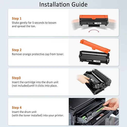 TN760 Toner for Brother Printer, Replacement for Brother TN-730/TN-760 TN730 TN 760 High Yield Black Cartridge MFC-L2710DW MFC-L2750DW DCP-L2550DW HL-L2350DW HL-L2395DW HL-L2370DW 2 Pack