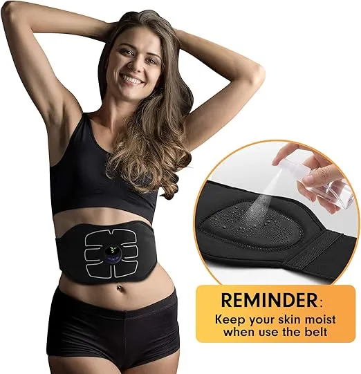 MarCoolTrip MZ ABS Stimulator,Ab Machine,Abdominal Toning Belt Workout Portable Ab Stimulator Home Office Fitness Workout Equipment for Abdomen Black