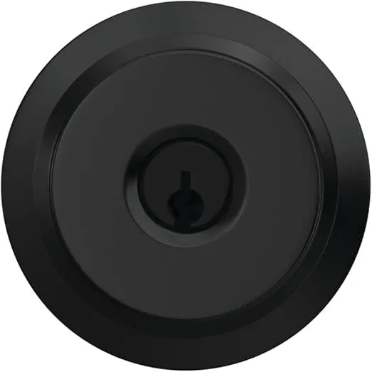 Schlage F51A BWE 622 Bowery Door Knob, Keyed Entry Lock, Matte Black