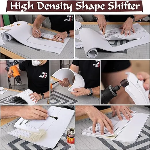 EVA Foam Cosplay - 1mm Thick (1mm to 10mm) - Extra Large Foam Sheets - White or Black - 35" x 59" Sheet - Ultra High Density Craft Foam 85 kg/m3 - by The Foamory