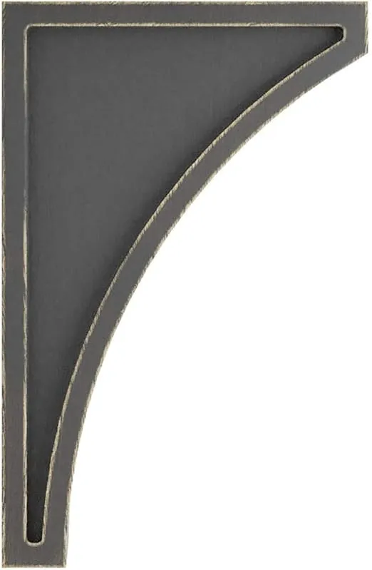 Ekena Millwork CORWD03X06X10LWBL Large Lawson Wood Vintage Decor Corbel, 3"W x 6 1/2"D x 10"H, Black