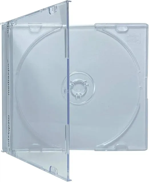 Premium Slim Clear Jewel Cases - Protect and Showcase Your CDs - Slim CD Case for Space-Saving Storage (Pack of 100)