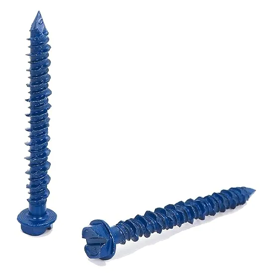 CONFAST 3/16" x 1-3/4" Hex Head Concrete Screw Anchor with Drill Bit for Anchoring to Masonry, Block or Brick (100 per Box)