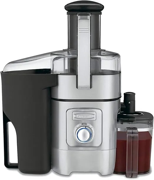 Cuisinart Juicer Machine, Die-Cast Juice Extractor for Vegetables, Lemons, Oranges & More, CJE-1000P1,Silver/Black, 15.35" x 11.8" x 19.01"