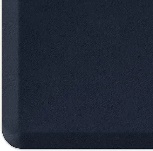 GelPro NewLife Designer Comfort Ergo-Foam Anti-Fatigue Kitchen Floor Mat, 20"x32", Leather Grain Navy