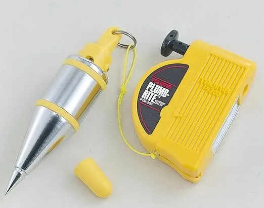TAJIMA Plumb Bob Setter - 10 oz (300g) Magnetic Plumb-Rite with 14.5 ft Auto Recoil Cord & Quick-Stabilizing Bob - PZB-300
