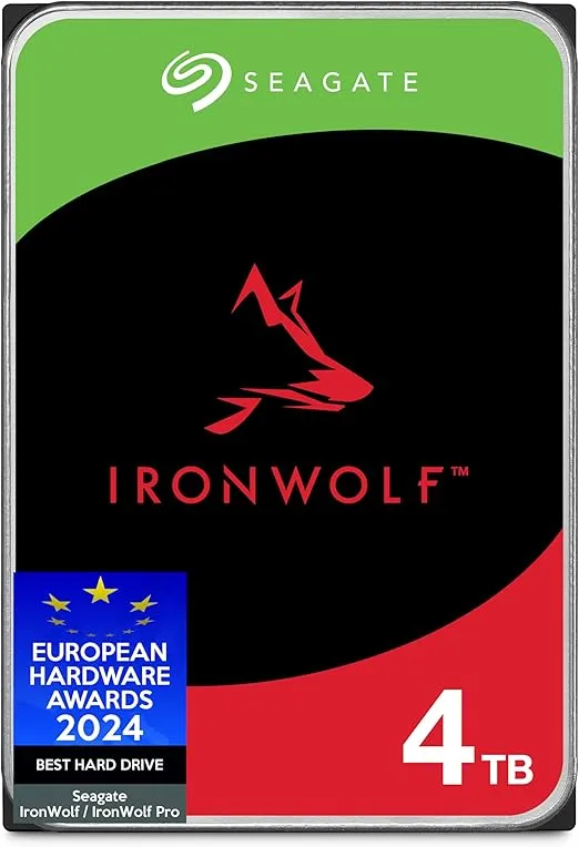 Seagate IronWolf 4TB NAS Internal Hard Drive CMR 3.5 Inch SATA 6Gb/s 5400 RPM 64MB Cache for RAID Network Attached Storage Rescue Services (ST4000VNZ06/006)