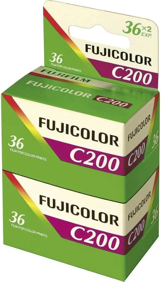 Fujifilm Fujicolor C200 35 mm 36 Exposure Colour Print Camera Film Twin Pack