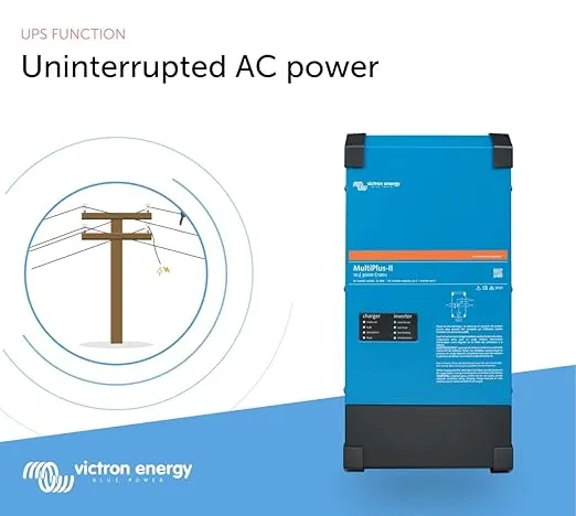 Victron Energy MultiPlus-II Pure Sine Wave Inverter Charger for 120 amp Battery, 120V, 3000VA 12-Volt