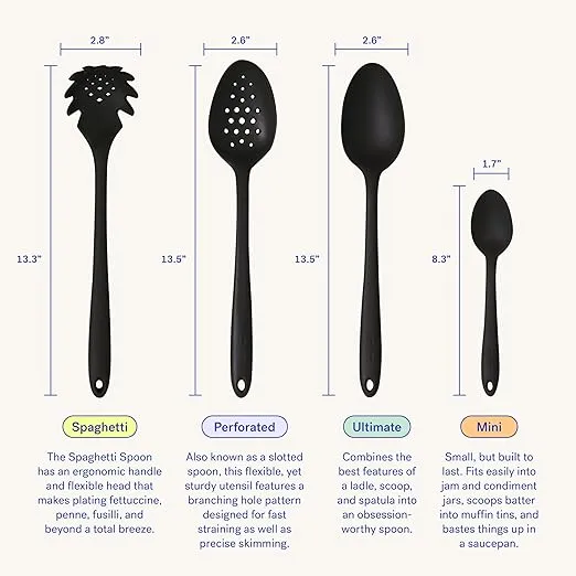 GIR: Get It Right Premium Seamless Spoon - Non-Stick Heat Resistant Silicone Kitchen Spoon - Perfect for Mixing, Serving, Cooking and More - Ultimate - 13 IN, Mint,GIRSN2380MNT