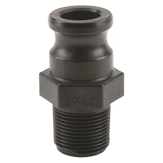 Banjo 100F Polypropylene Cam & Groove Fitting, 1" Male Adapter x NPT Male
