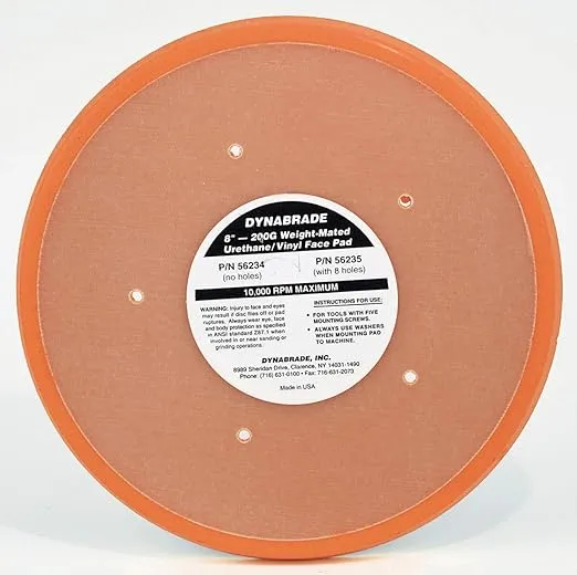 Dynabrade 56234 Non-Vacuum Disc Pad, 8-Inch Diameter
