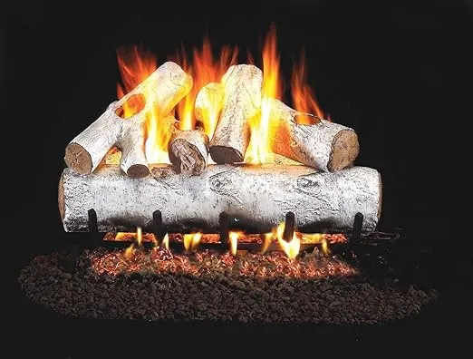 RealFyre White Birch Vented Gas Logs (W-30), 30-Inch