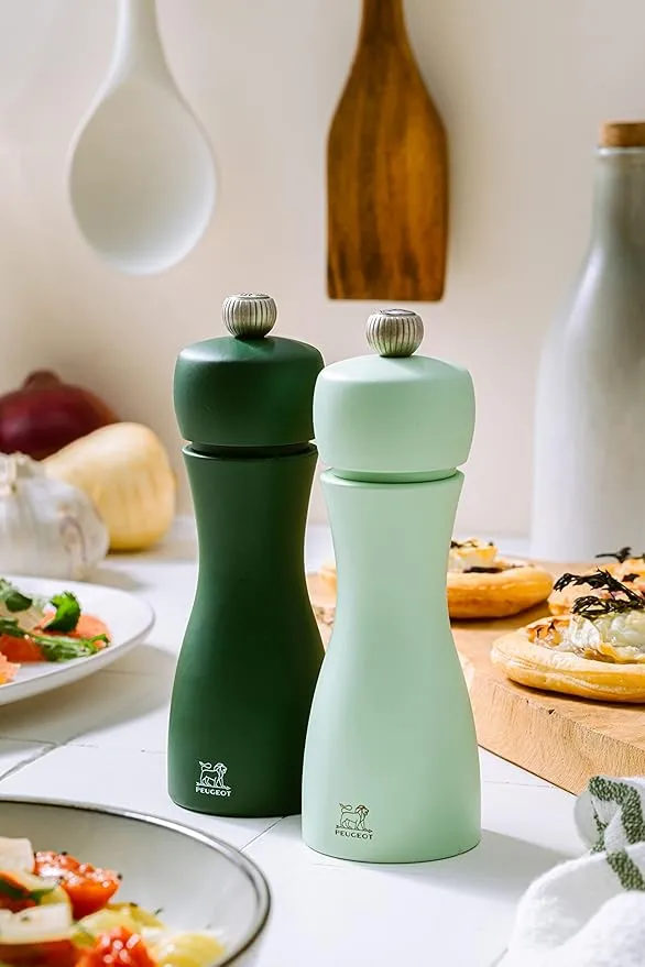 Peugeot Tahiti Duo Water Green Tones Salt and Pepper Mill Set 15 cm - 6in, Seafoam & Mint