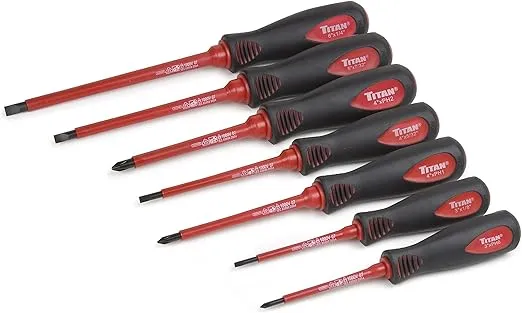 Titan 17237 7-Piece Insulated Electrical Screwdriver Set