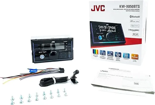 JVC KW-X850BTS Bluetooth Car Stereo Digital Media Receiver with USB Port, AM/FM Radio, MP3 Player, Amazon Alexa, Android, iPhone, Double DIN, 13-Band EQ