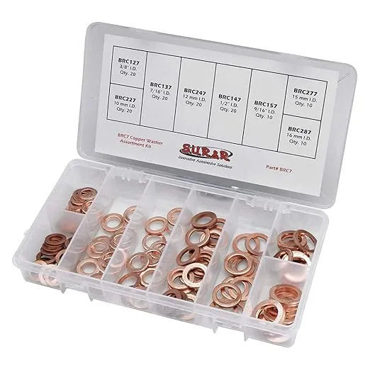 Brake Line Washer Assortment Kit,Copper