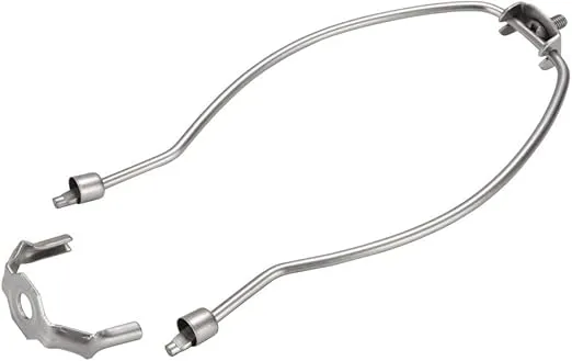 Aspen Creative 20009-2 9 1/2" Lamp Harp with Saddle, 9.5", Satin Nickel