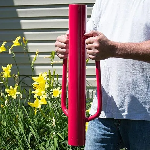 MAT 901147A Steel Head Fence Post Driver with Handles