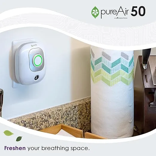 Greentech pureAir 50 - Perfect For Clearing Out All Your Smelly Spaces - Plug In Air Purifier