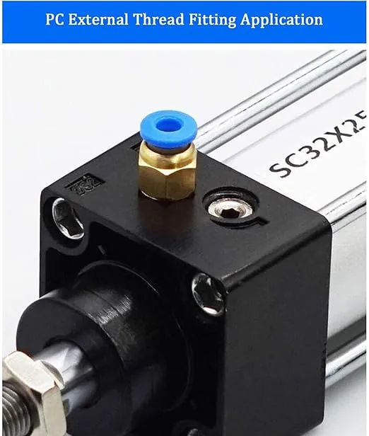 PC10-01 Push to Connect Fittings, 10mm Tube OD x 1/8” G Thread, Straight Pneumatic Quick Fitting Air Line Connector for PTFE Tube 3D Printer Connector 20Pcs
