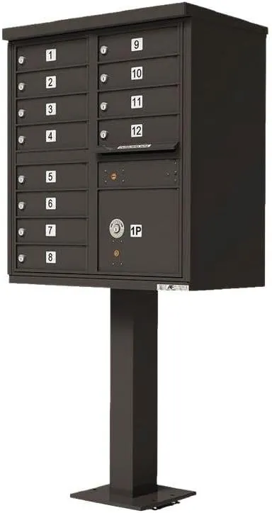 Florence Mailboxes 1570 Cluster Box Unit (12 Box Unit) Finish: Dark Bronze Pebble