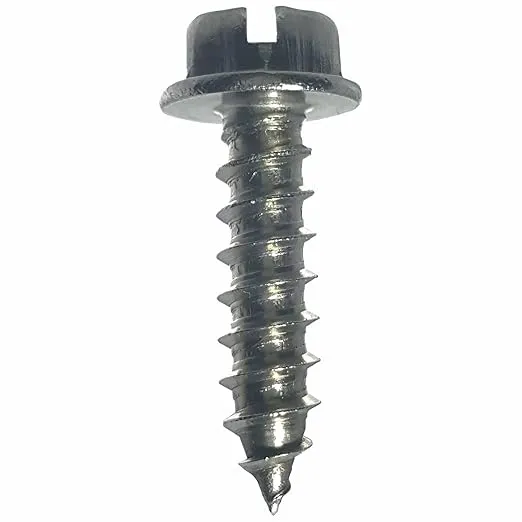 #14 x 1" Hex Washer Head Sheet Metal Screws, External Hex Drive, Stainless Steel 18-8, Full Thread, Bright Finish, Self-Tapping, Type A, Quantity 50 by Fastenere